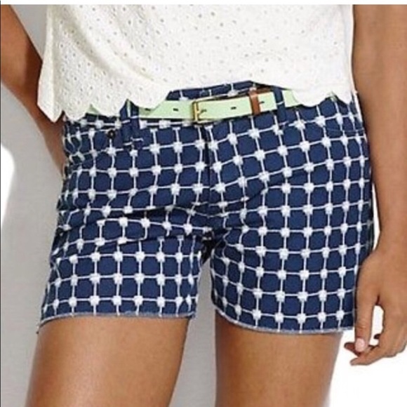 Madewell Pants - Madewell Printed Navy and White Shorts